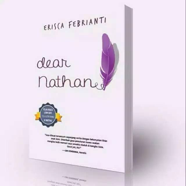 Detail Cover Novel Dear Nathan Nomer 2