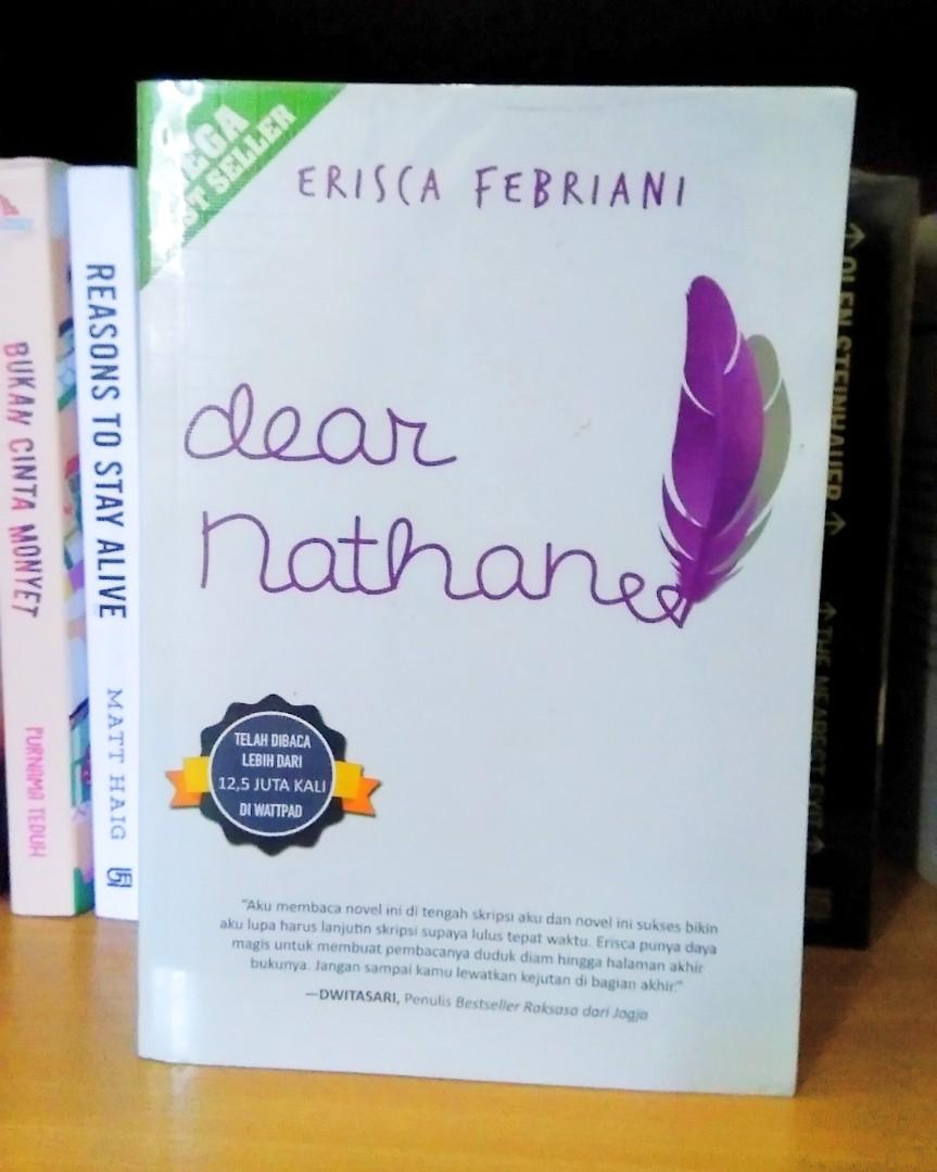 Detail Cover Novel Dear Nathan Nomer 29