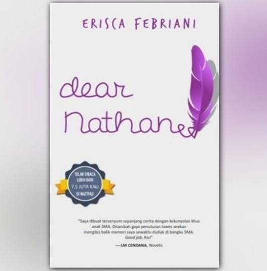 Detail Cover Novel Dear Nathan Nomer 49