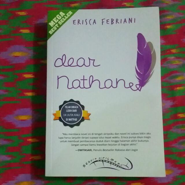 Detail Cover Novel Dear Nathan Nomer 10