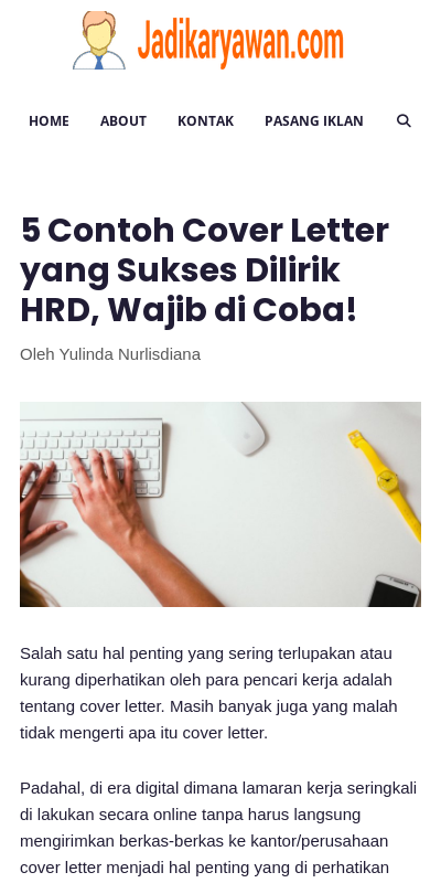 Detail Cover Surat Lamaran Kerja Nomer 47