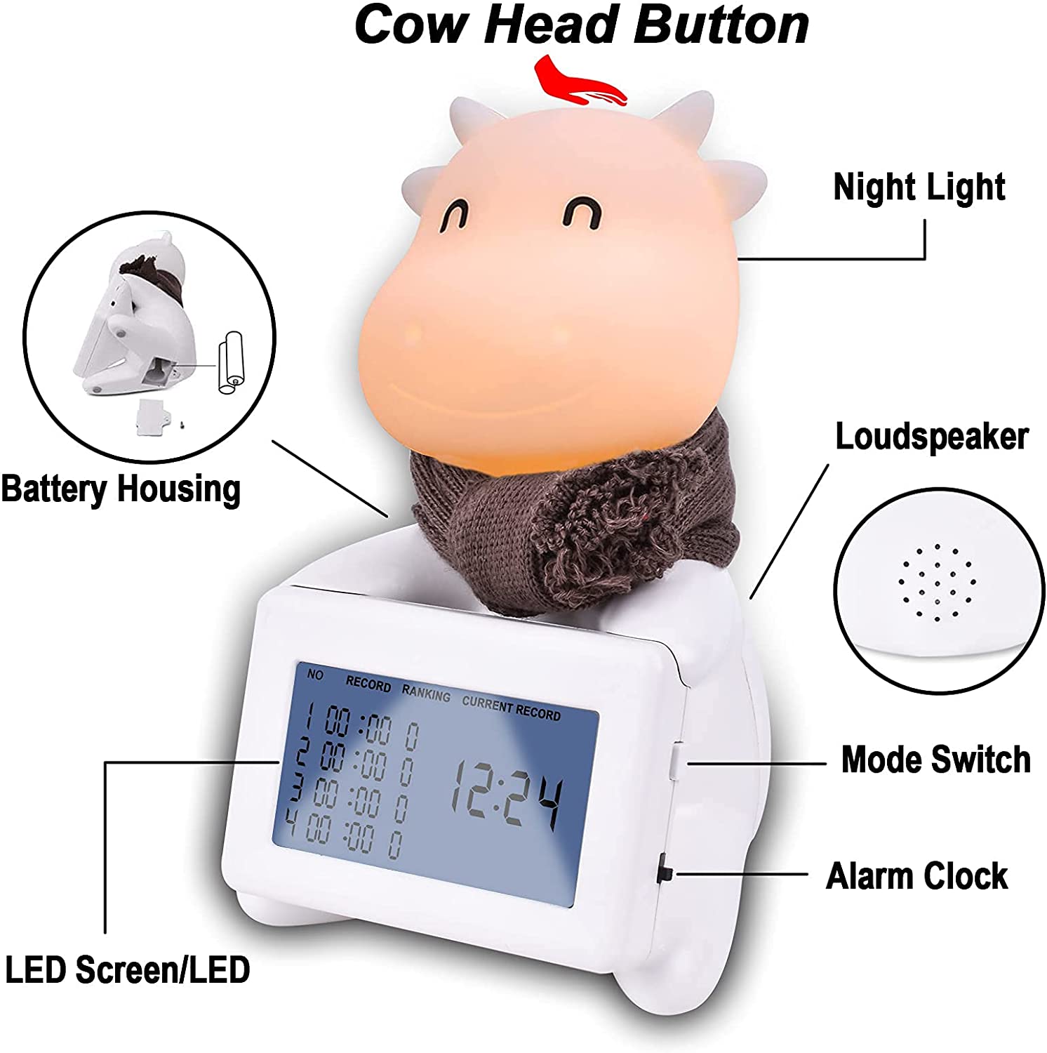 Detail Cow Alarm Clock Nomer 32