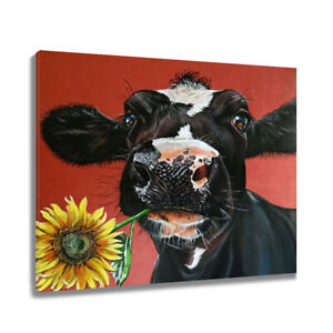 Detail Cow And Sunflower Painting Nomer 11