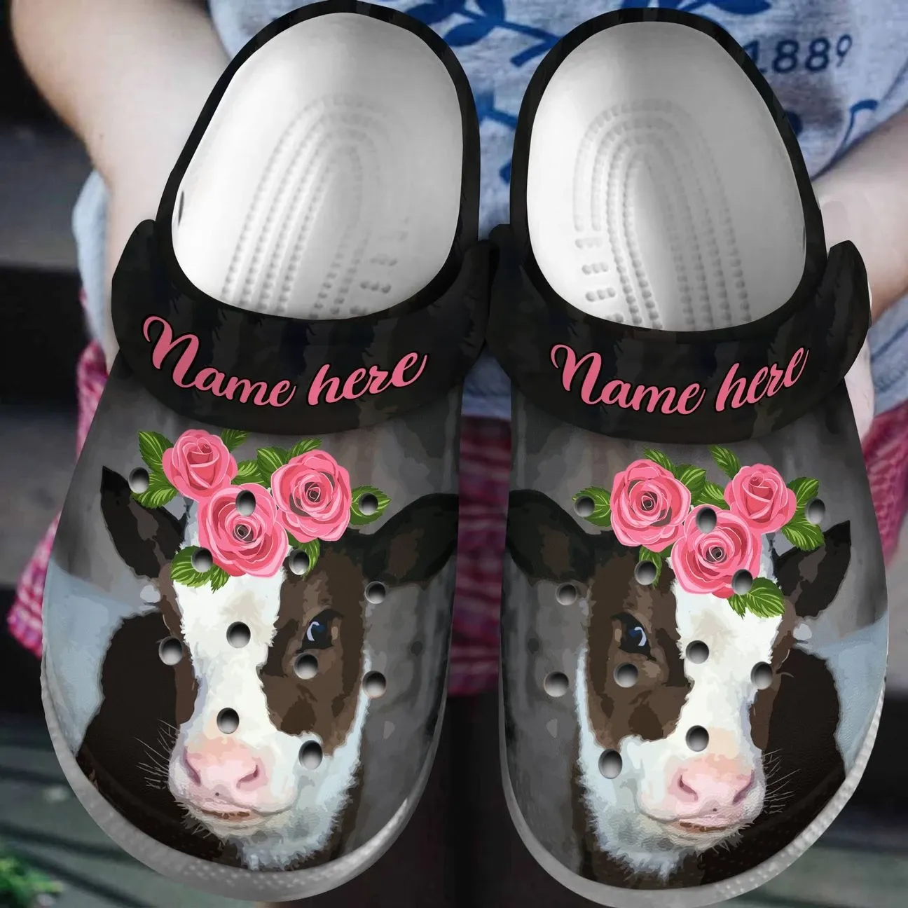 Detail Cow Flower Crocs Nomer 15