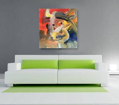 Download Cow On Sofa Painting Nomer 55