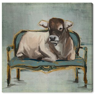 Detail Cow On Sofa Painting Nomer 10