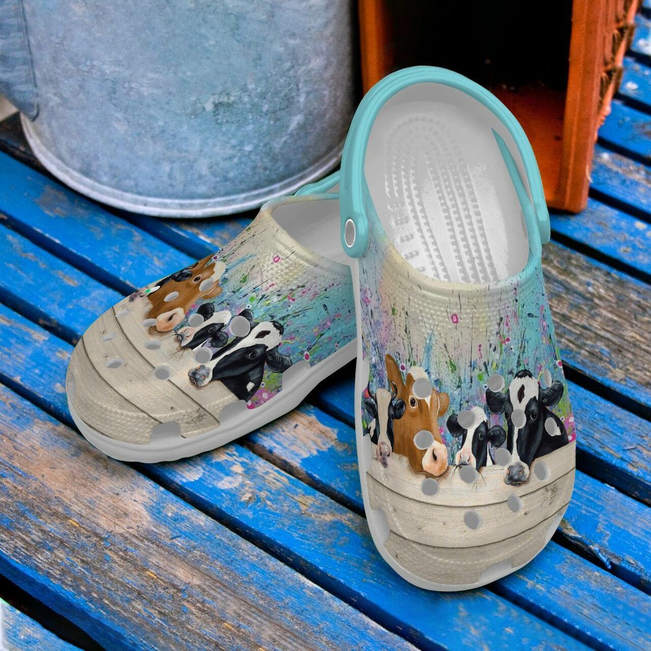 Detail Cow Painted Crocs Nomer 19