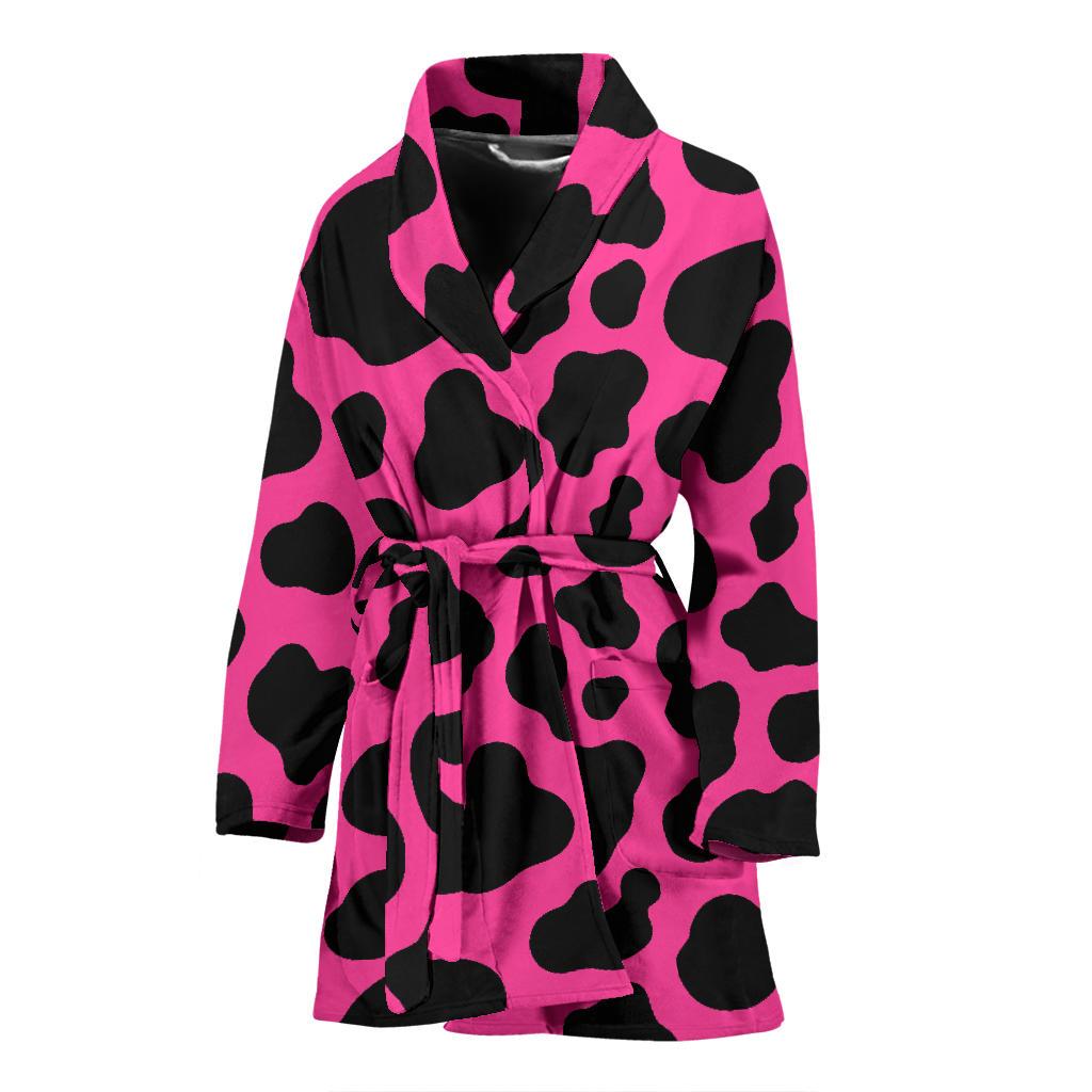 Detail Cow Print Bathrobe Nomer 17