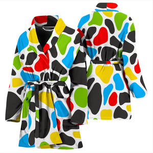 Detail Cow Print Bathrobe Nomer 28