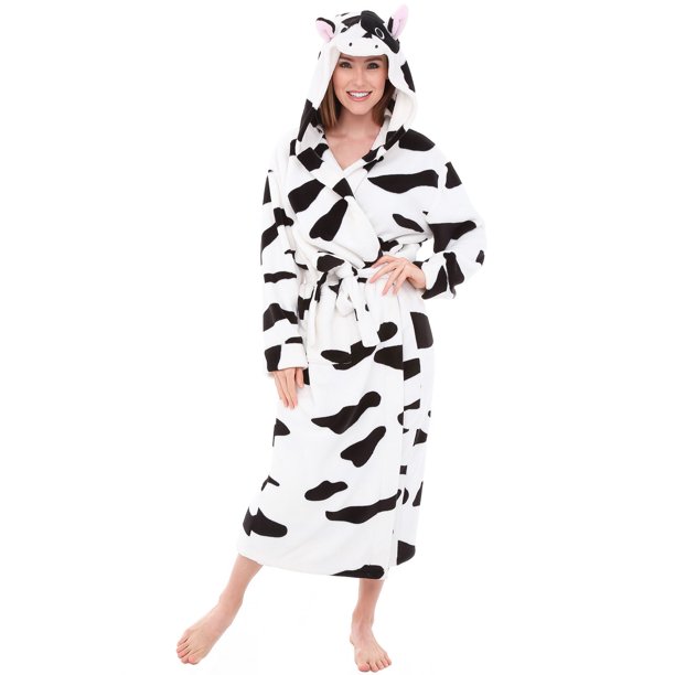Detail Cow Print Bathrobe Nomer 29