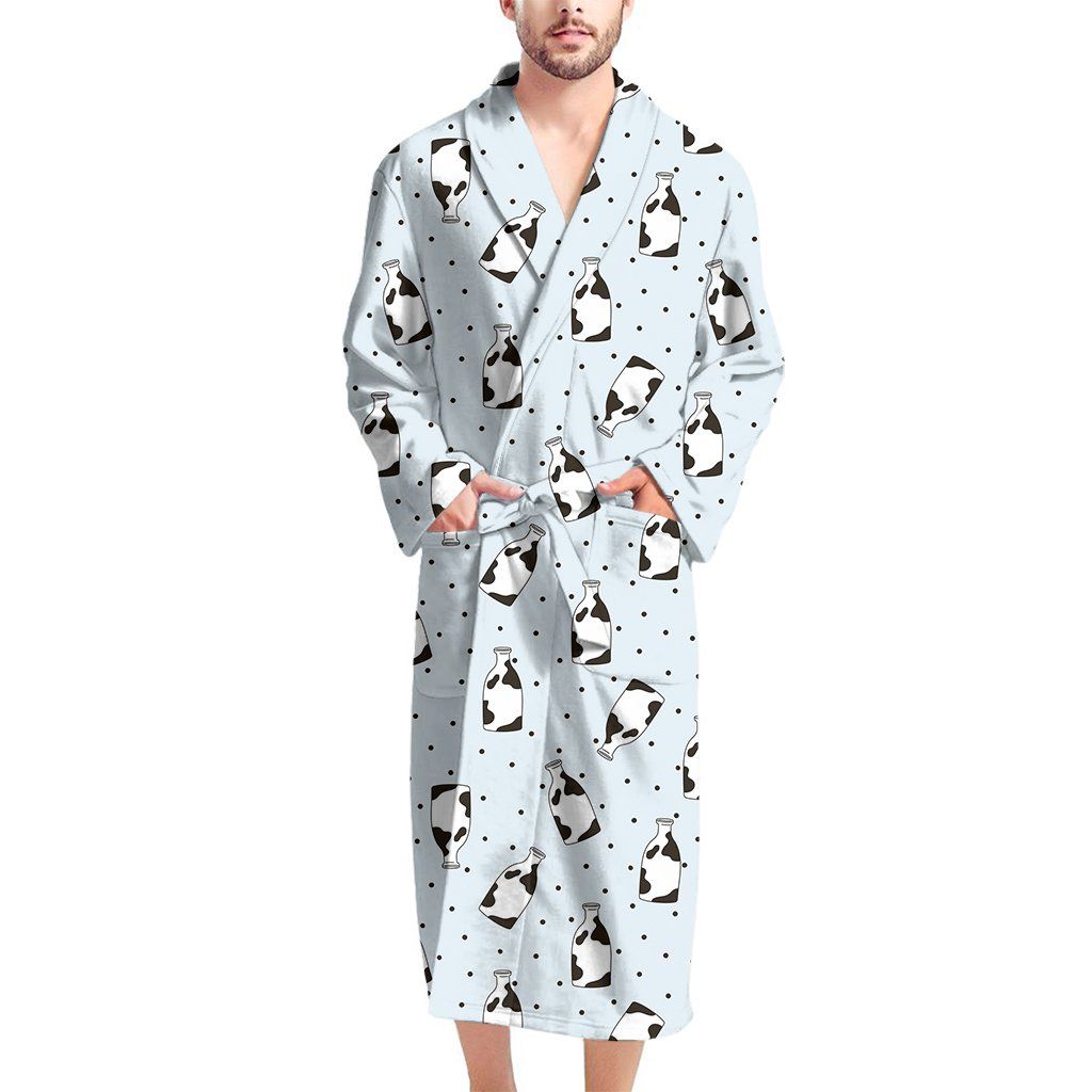 Detail Cow Print Bathrobe Nomer 30