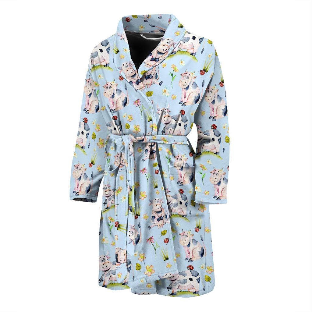 Detail Cow Print Bathrobe Nomer 35