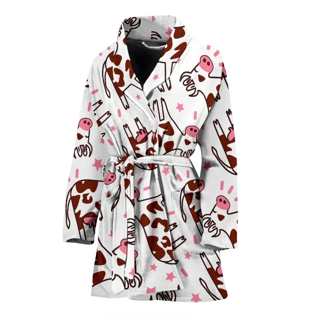 Detail Cow Print Bathrobe Nomer 45