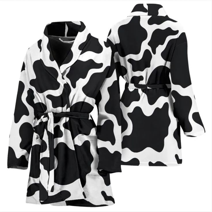 Detail Cow Print Bathrobe Nomer 46