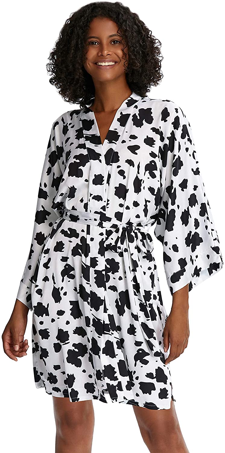 Detail Cow Print Bathrobe Nomer 53