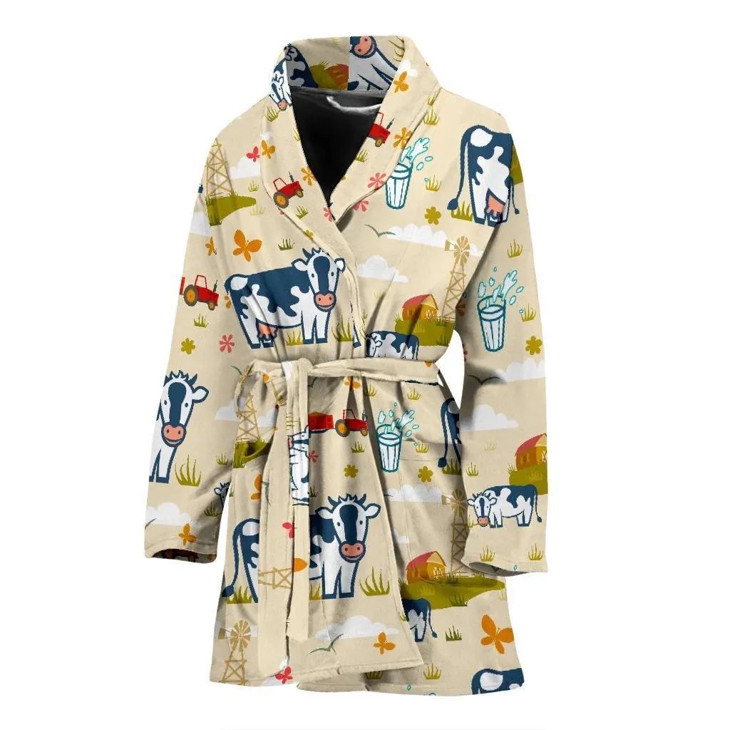 Detail Cow Print Bathrobe Nomer 55