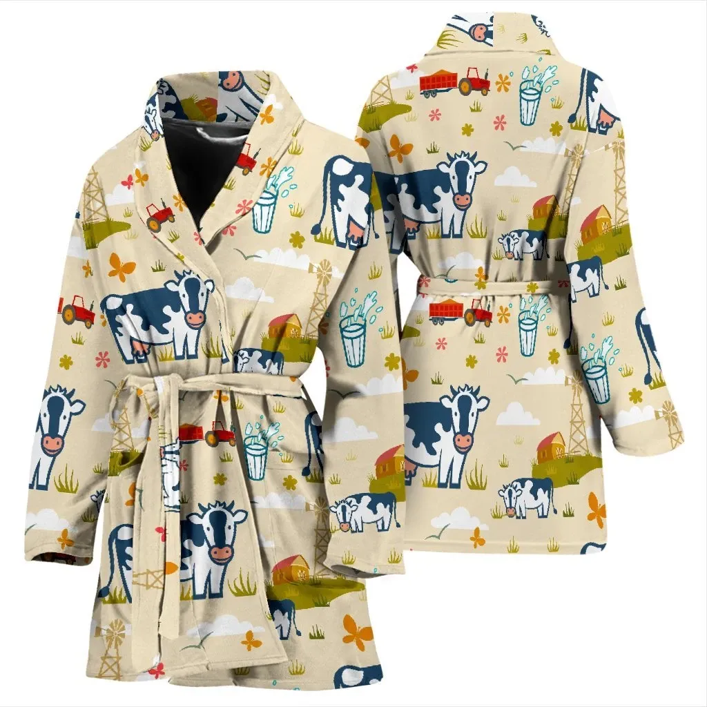 Detail Cow Print Bathrobe Nomer 58