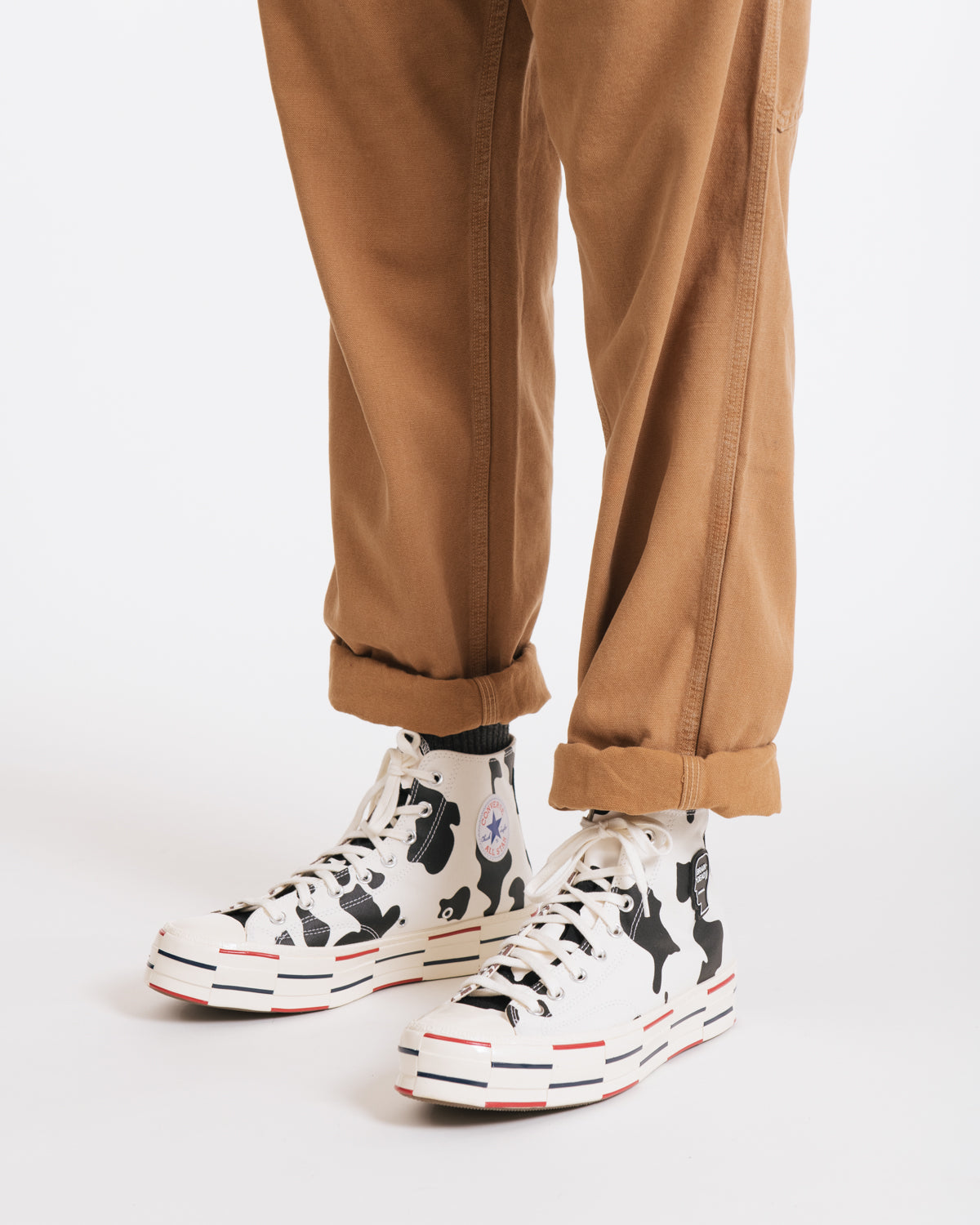 Detail Cow Print Converse Brain Dead Nomer 11
