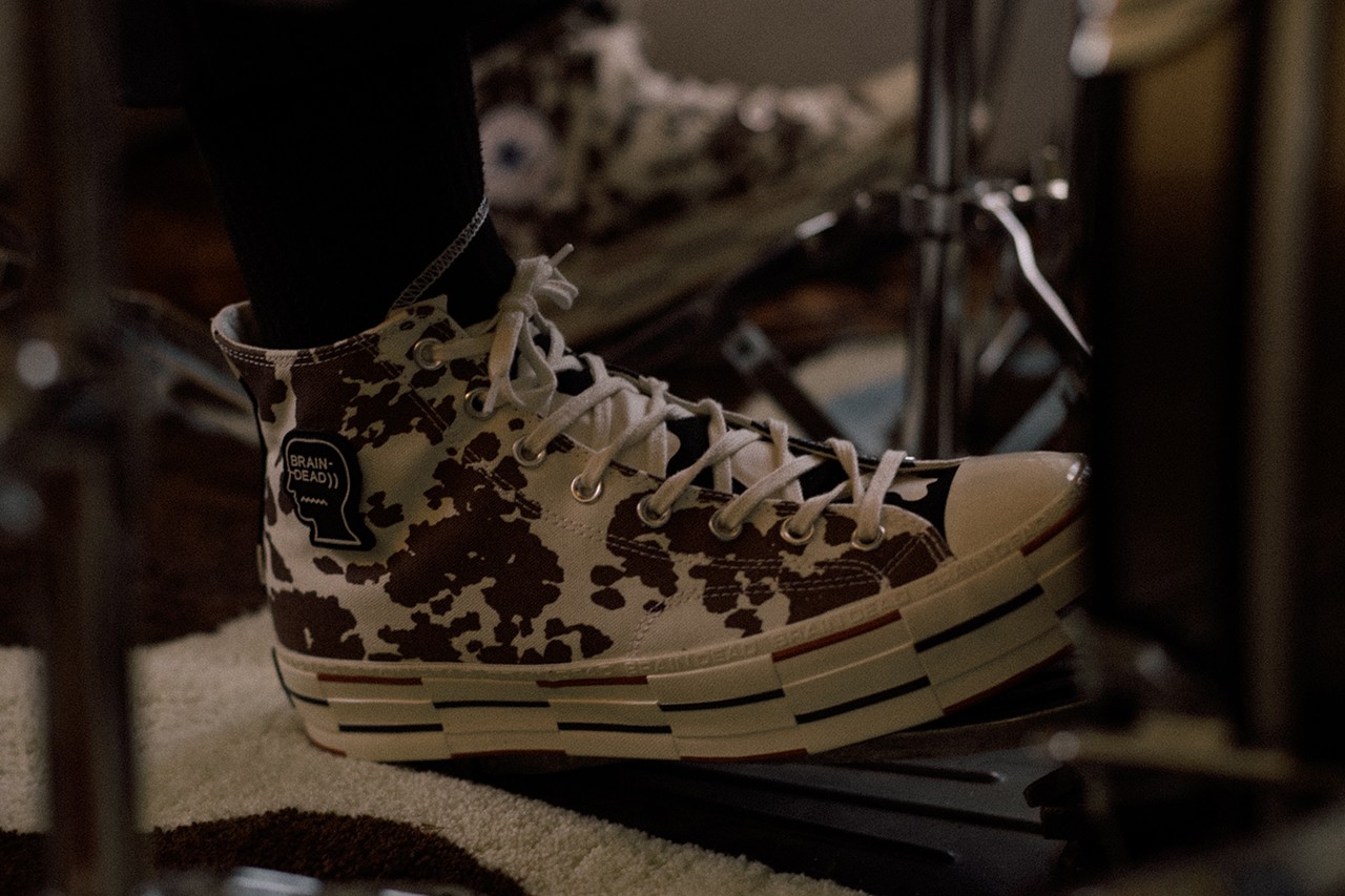 Detail Cow Print Converse Brain Dead Nomer 14