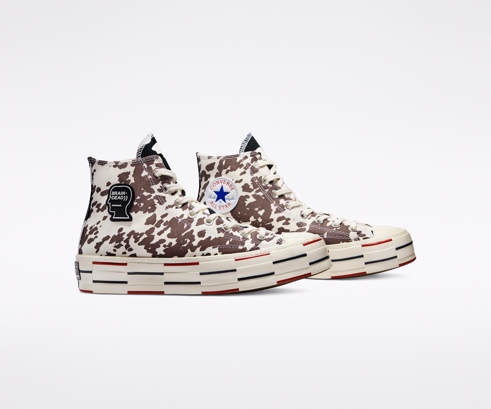 Detail Cow Print Converse Brain Dead Nomer 17