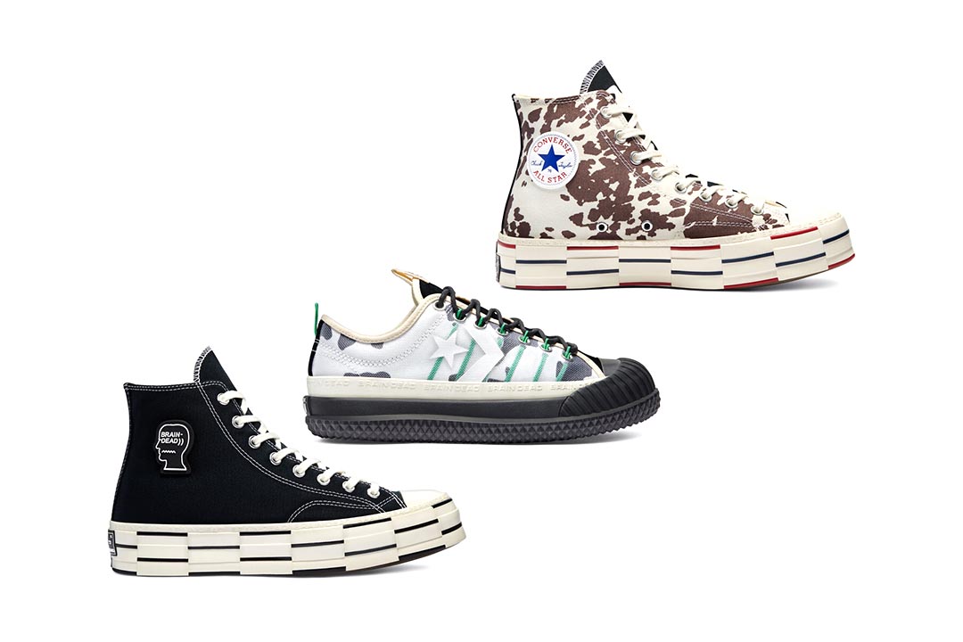 Detail Cow Print Converse Brain Dead Nomer 32