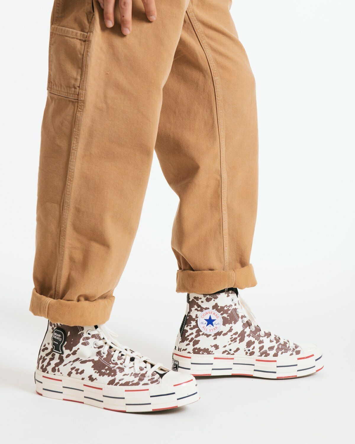 Detail Cow Print Converse Brain Dead Nomer 35
