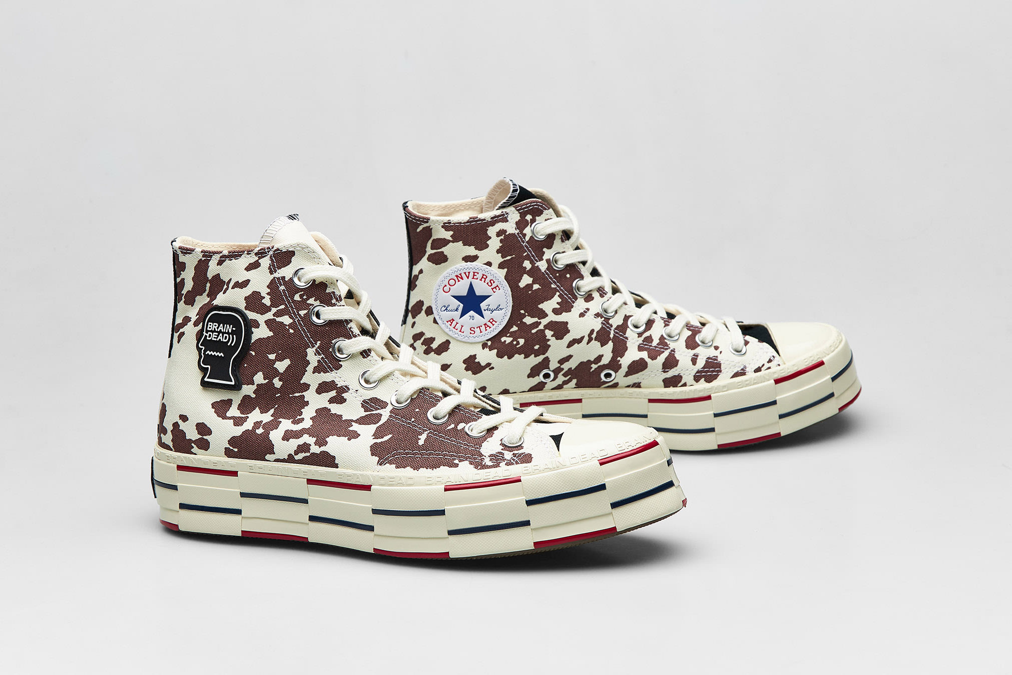 Detail Cow Print Converse Brain Dead Nomer 40