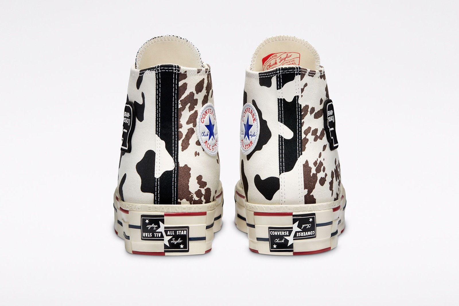 Detail Cow Print Converse Brain Dead Nomer 42