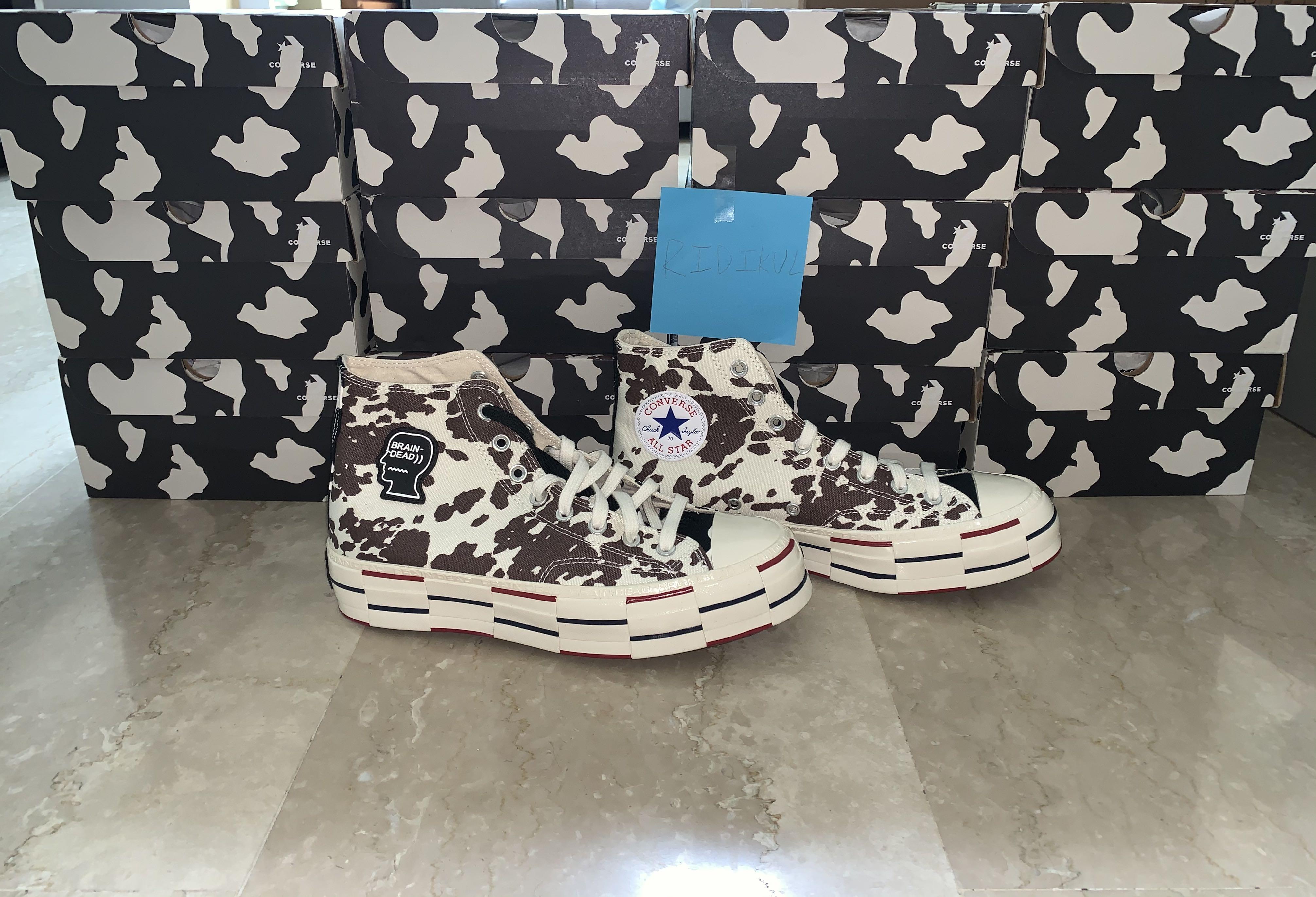 Detail Cow Print Converse Brain Dead Nomer 57