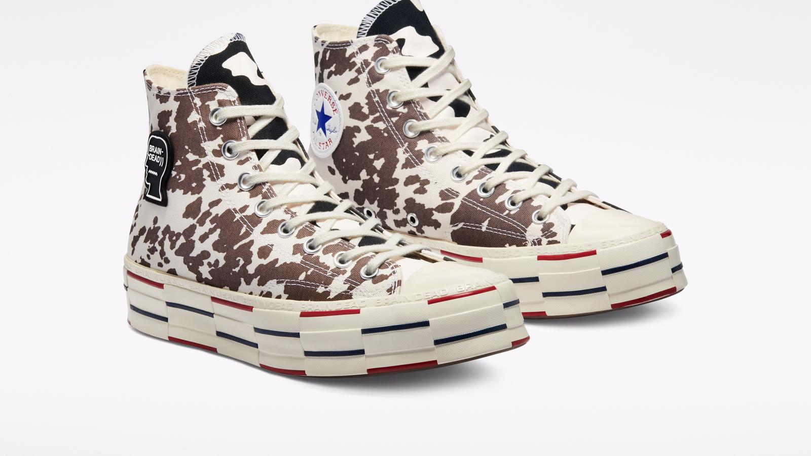 Detail Cow Print Converse Brain Dead Nomer 8