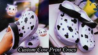 Detail Cow Print Crocs Nomer 33