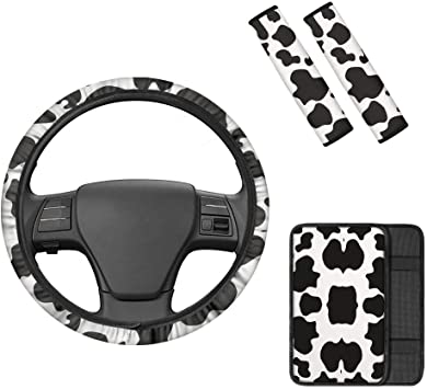 Detail Cow Print Steering Wheel Nomer 3