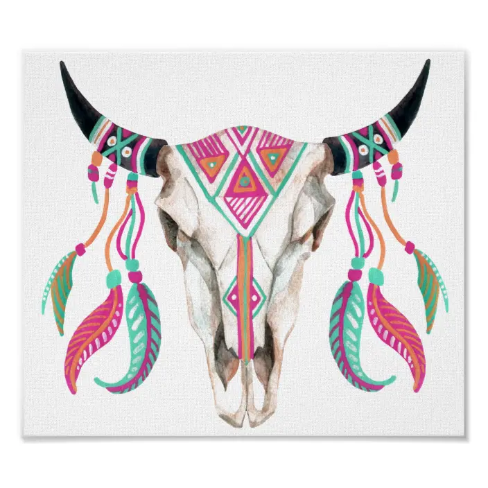 Cow Skull Dream Catcher - KibrisPDR