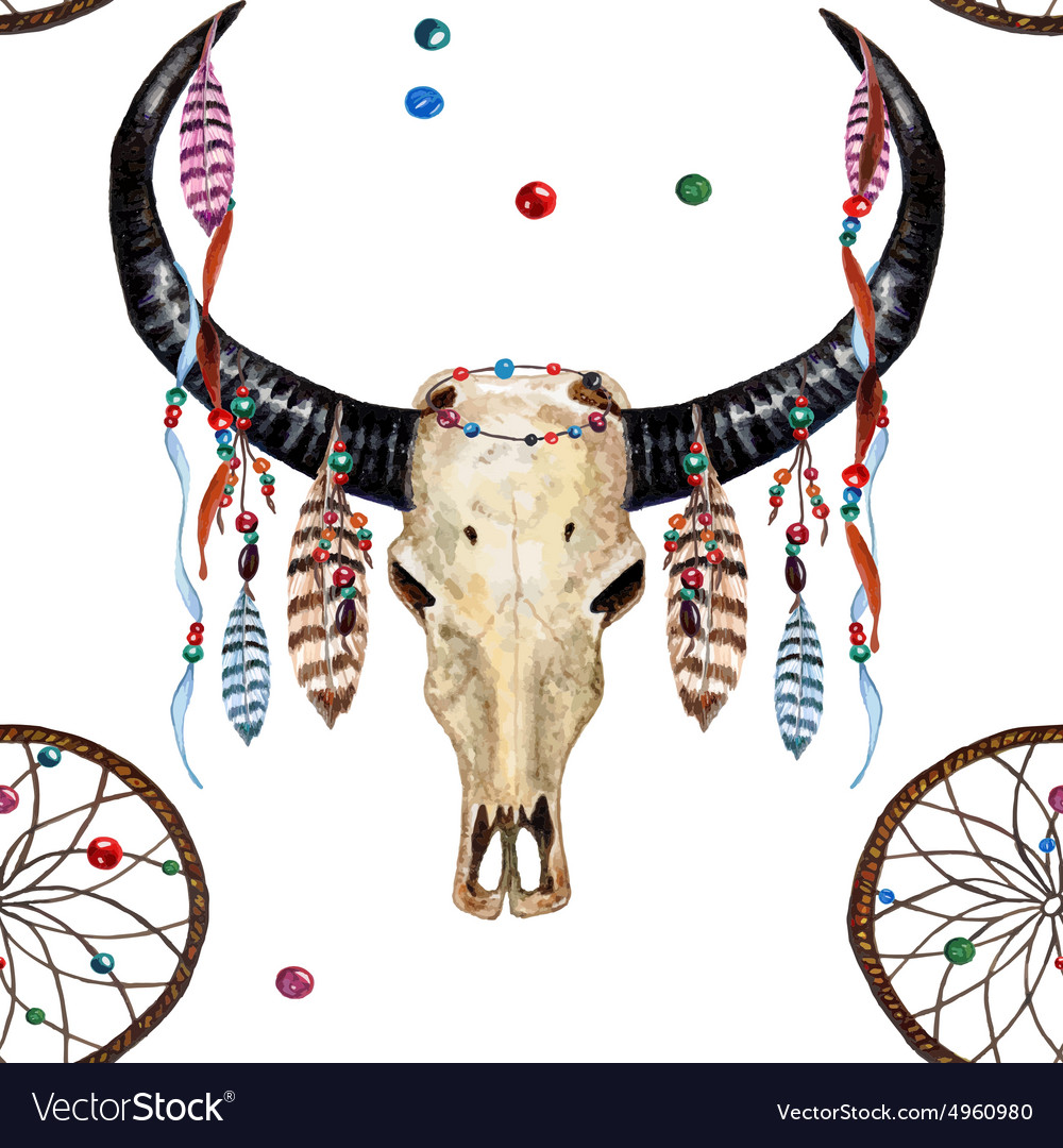 Detail Cow Skull Dream Catcher Nomer 34