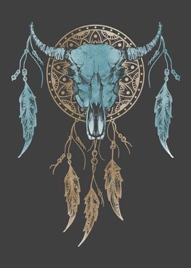 Detail Cow Skull Dream Catcher Nomer 42