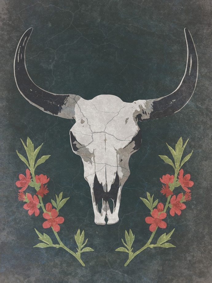 Detail Cow Skull Wallpaper Nomer 28