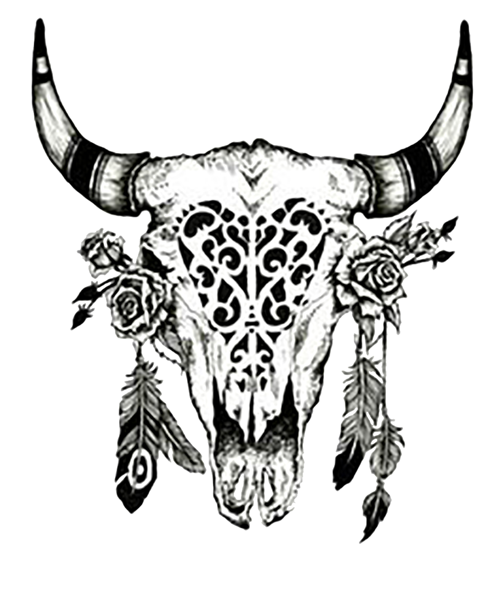 Detail Cow Skull With Flowers Png Nomer 24