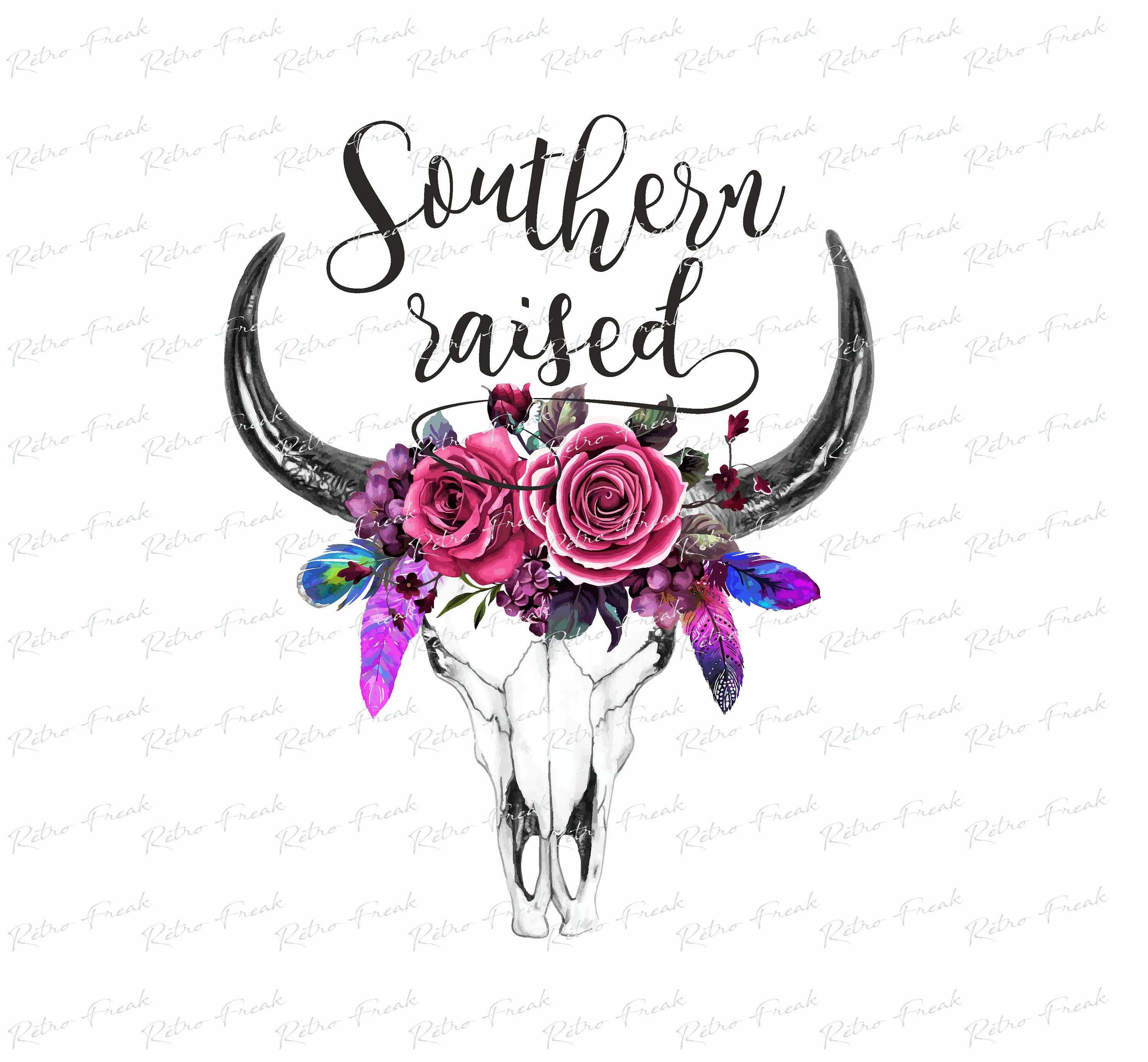 Detail Cow Skull With Flowers Png Nomer 25