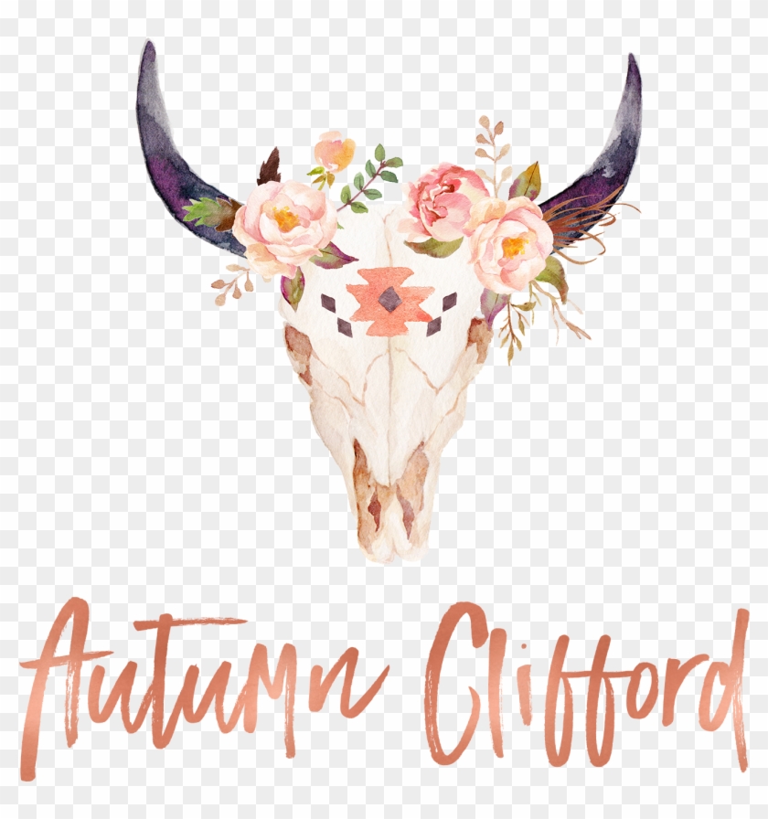 Detail Cow Skull With Flowers Png Nomer 32