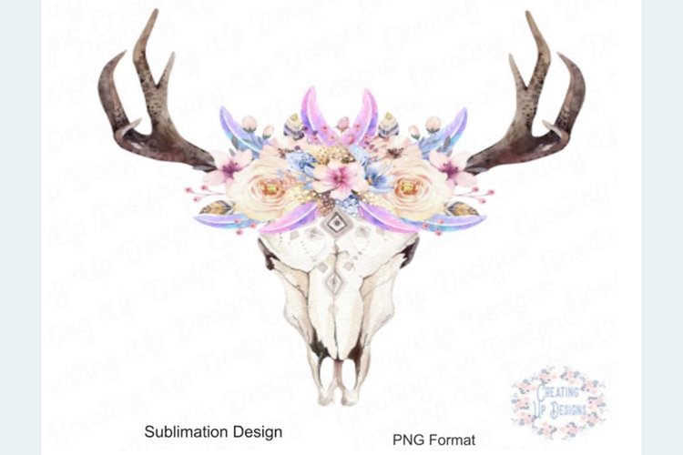 Detail Cow Skull With Flowers Png Nomer 44