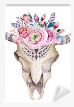 Detail Cow Skull With Flowers Png Nomer 53