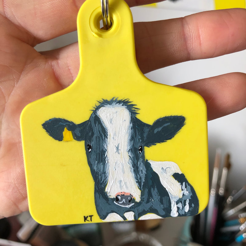 Detail Cow Tag Keychain With Picture Nomer 21