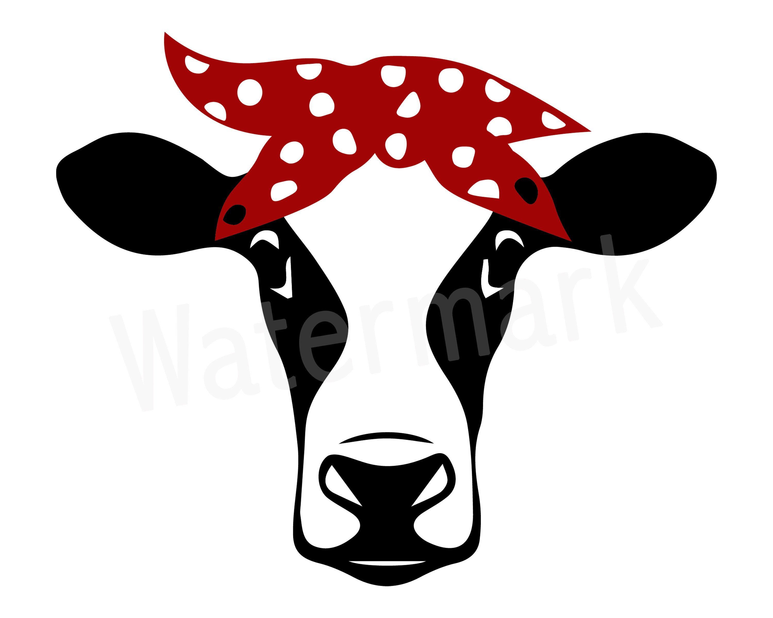 Detail Cow With Bow Clipart Nomer 2