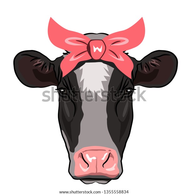 Detail Cow With Bow Clipart Nomer 13