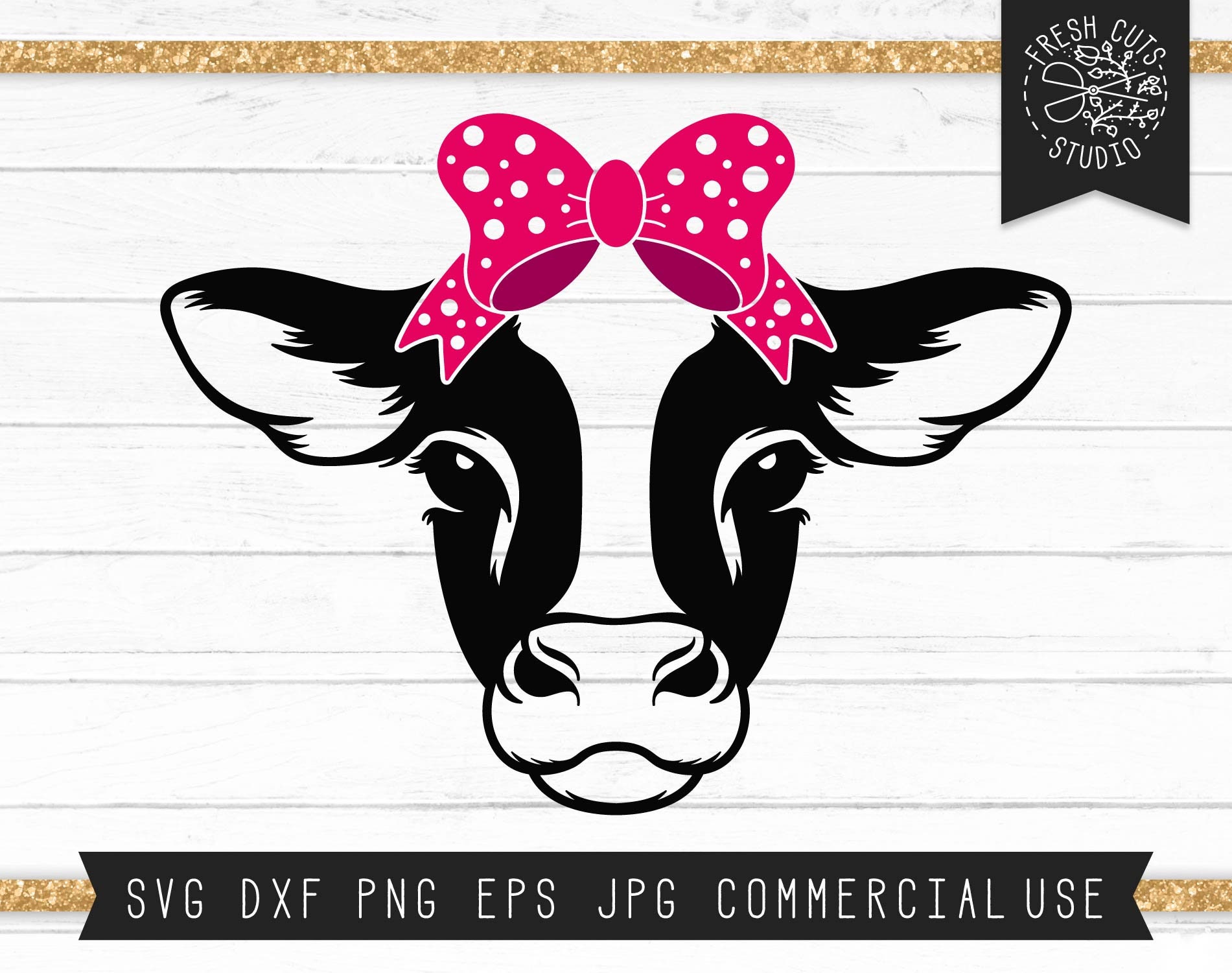 Detail Cow With Bow Clipart Nomer 3