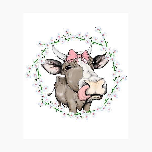 Detail Cow With Bow Clipart Nomer 25