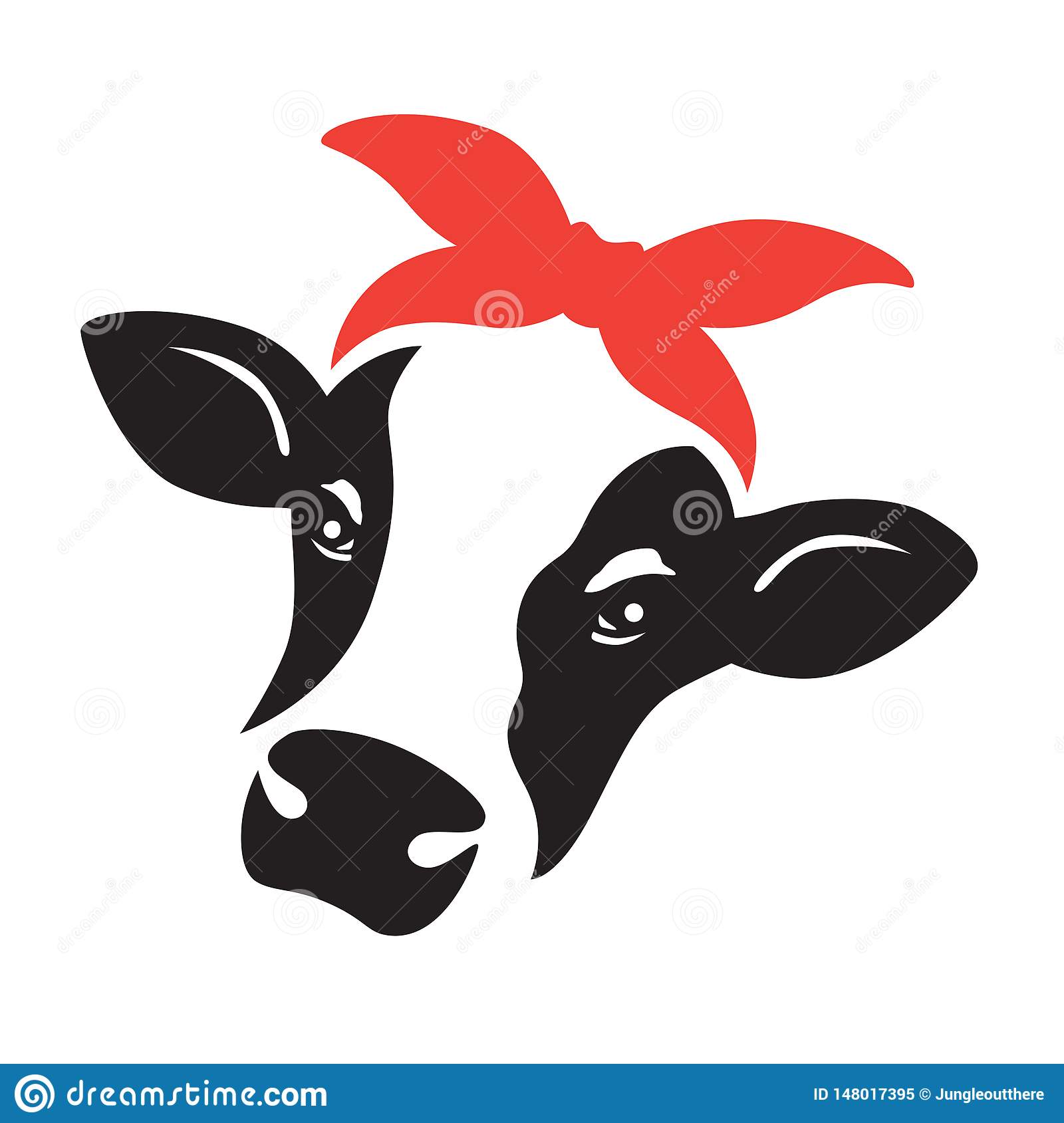 Detail Cow With Bow Clipart Nomer 30