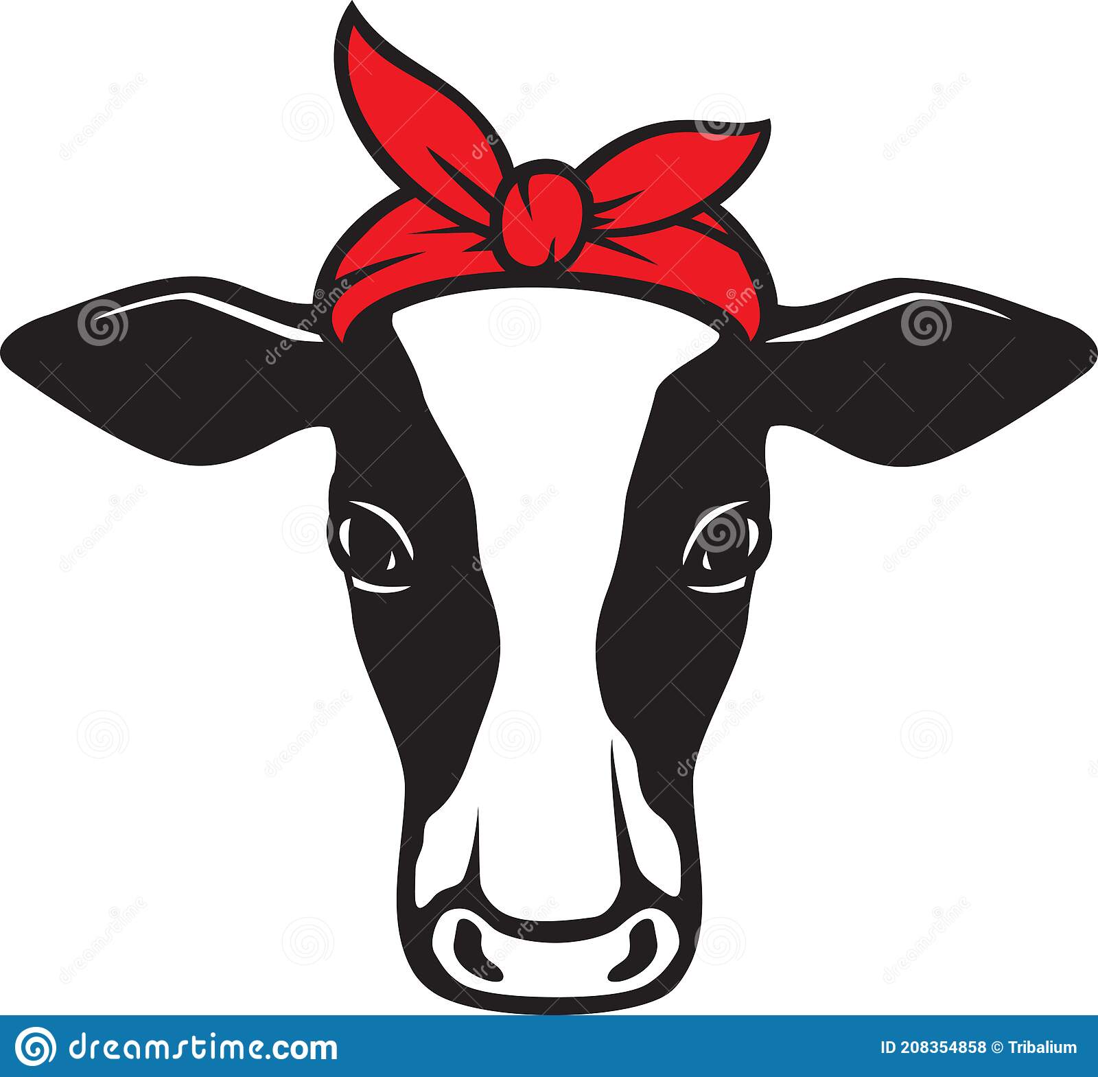 Detail Cow With Bow Clipart Nomer 39