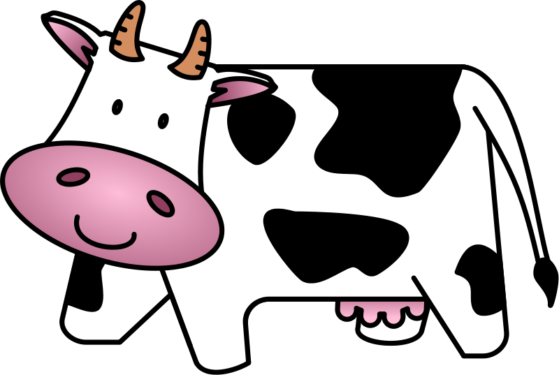 Detail Cow With Bow Clipart Nomer 44