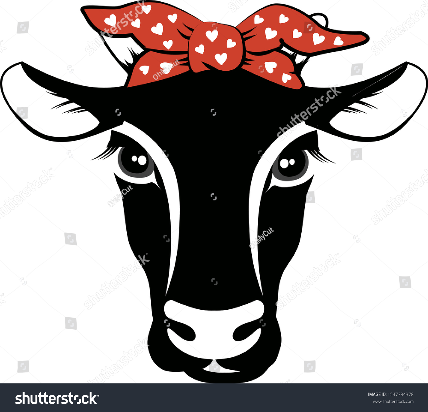 Detail Cow With Bow Clipart Nomer 7